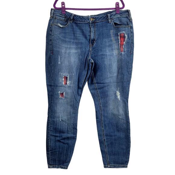 Lane Bryant Denim - Lane Bryant Distressed‎ Skinny Jeans Size 22